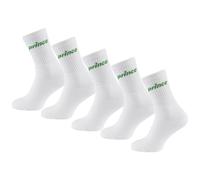 Prince Men's Tennis 5-Pack White/Green Socks in White | Size: 9-11 Prince White 9-11