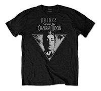 Prince Men's Under The Cherry Moon Regular Fit Crew Neck Short Sleeve T - Shirt, Black (Black Black), Medium (Manufacturer Size:Medium)