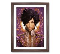 Prince Nouveau Framed Print | A2 Walnut Framed Wall Art | Ready to Hang | Modern Nature Picture | Living Room Bedroom Lounge Office
