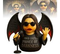 Prince of Darkness Duck, Unique Funny Tribute Ducks Collectibles Figure, Cute Duck Ornaments, Mini Home Crafts Decorations, Music Ducking Ornaments for Party Decor, Gifts for Music Loveer(1PC)