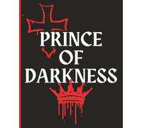 Prince of Darkness with Crown and Cross Gothic Grunge Composition Notebook for School, Work, Travel, Teens & Adults Black and Red Journal150 Pages College Ruled