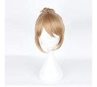 Prince of Stride Alternative Yagami Riku Cosplay Wig 30cm Short Straight Synthetic Hair Claw Clip Ponytail Anime Wig Flaxen Yagami Riku