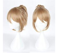Prince of Stride Riku Yagami Wig Cosplay Costume Short Linen Brown Ponytail Heat Resistant Hair Peruca Anime Costume Wigs KU613B