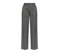 Prince of Wales Check Flared Trousers - female - Dolce & Gabbana - Wide Trousers - Gray - S - Trousers S