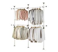 Prince One Touch Double 2 Tier Adjustable Hanger | Clothing Rack | Closet Organizer
