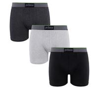 Prince Performance Range 3 Pack Black Grey Mens Boxers MUXPR061 - Multicolour - Size Large