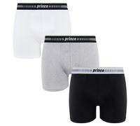 Prince Performance Range 3 Pack Black Grey White Mens Boxers MUXPR063 - Multicolour - Size Medium