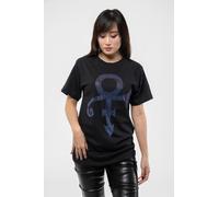 Prince Purple Diamante Symbol T-Shirt in Black | Size: XL Prince Black XL