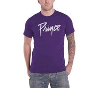Prince T Shirt classic Logo new Official Mens Purple