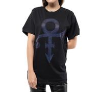 Prince T Shirt Purple Diamante Symbol Logo Official Unisex Black XXL