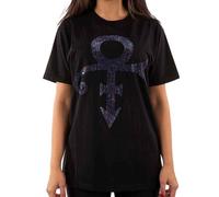 Prince T Shirt Purple Diamante Symbol Logo Official Unisex Black M