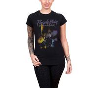 Prince T Shirt Purple Rain Movie logo new Official Womens Skinny Fit Black