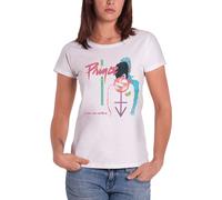 Prince T Shirt Take Me With U new Official Womens Skinny Fit White
