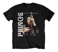 Prince T Shirt Welcome 2 America Logo Official Mens Black XXL
