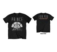 Prince T Shirt for You Triple Logo Purple Rain Official Mens Black XL