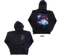 Prince Unisex Pullover Hoodie Lotus Flower (Back Print) Black (2XL)