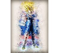 Prince Vegeta Fallen Saiyan Race Dragon Ball Manga Print Poster Wall Art Picture A4 +