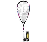 Prince Viper 900 O3 Squash Racket, with Cover and 3 Balls (Viper 900 Squash Racket + 3 Pro Balls (Double Yellow Dot))