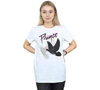 Prince Women's When Doves Cry Boyfriend Fit T-Shirt White Large