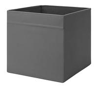Princekingx Drona Storage Boxes - Foldable Kellax Shelf Insert Box - Cube Shaped Fabric Storage Organizer, 33x38x33cm Shelving Unit with Handle, For Home, Office Use, Baby Nursery (GREY, 4 PACK)