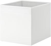 Princekingx Drona Storage Boxes - Foldable Kellax Shelf Insert Box - Cube Shaped Fabric Storage Organizer, 33x38x33cm Shelving Unit with Handle, For Home, Office Use, Baby Nursery (WHITE, 5 PACK)