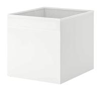 Princekingx Drona Storage Boxes - Foldable Kellax Shelf Insert Box - Cube Shaped Fabric Storage Organizer, 33x38x33cm Shelving Unit with Handle, For Home, Office Use, Baby Nursery (WHITE, 1 PACK)