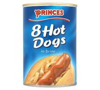 Princes 8 Hot Dogs in Brine 400g Case of 12