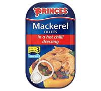 Princes Mackerel Fillets in a Hot Chilli Dressing (125g) - Pack of 6