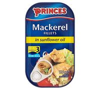 Princes Mackerel Fillets in Sunflower Oil (125g) - Pack of 6