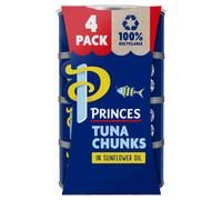 Princes Tuna Chunks in Sunflower Oil 4 Pack 4 x 145g