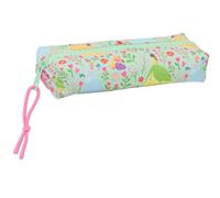 PRINCESAS DISNEY BLOOM - Rectangular Children's Pencil Case, Children's Pencil Case, Ideal for School Age Children, Comfortable and Versatile, Quality and Resistance, 22 x 7 x 40 cm, Aqua Green/Light