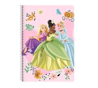 Princesas Disney Magical - Notebook 80 Sheets, Hardcover, Ideal for Children of Different Ages, Comfortable and Versatile, Quality and Strength, 21.5x31 cm, Pink and Beige, Estándar, Casual