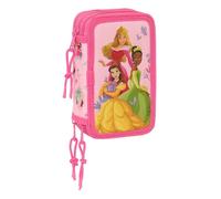 PRINCESAS DISNEY - School Pencil Case with 37 Tools Included, Children's Pencil Case, Child, Ideal for Children from 5 to 14 Years, Comfortable and Versatile, Quality and Resistance, 12.5 x 5.5 x 19.5