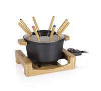 Princess 01.173025.02.001 Fondue Set Pure Black, Bamboo, 800 W, 1.5 liters, Bamboo & Black