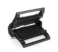 Princess 112536 Multi-Grill 4-in-1, Sandwich, Contact, Table Grill and Waffle Iron, Replaceable Plates, Stainless Steel, Non-Stick Coated, Black/Silver, 1500 Watts