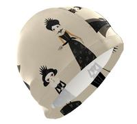 Princess Action Figures Print swimming hat for beginners Short Hair waterproof swimming cap for women Hair Protection and Drag Reduction gorras para nadar de mujer