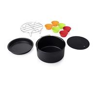 Princess Air Fryer Accessory Set, 10 Pieces, for 5.2 L Aerofryer XXL | Baking tin, Pizza pan, Grill rack, Silicon mat, 6 silicon muffin cups, 01.182012.01.001