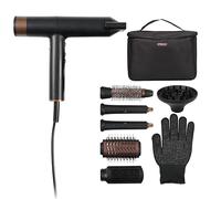 Princess Airstyler Pro, 7-in-1 Styling Tool, 3 Heat & Speed Settings, Ionic Function, Cool Shot, 1.8 m Cable, Travel Bag, 7 Attachments, Heat Protection Glove, BLDC Motor, 2000 W, 01.529205.02.001