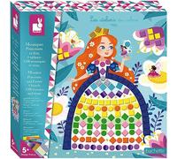 Princess and Fairies Sparkly Mosaic| Janod Children's Crafting Kit | Ages 5+