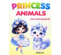 Princess Animals: Cute Coloring Book for Kids with 37 Adorable Fruit & Veggie Animal Friends