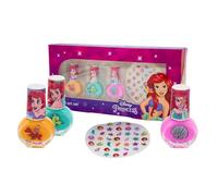 Princess Ariel Mermaid Nail Art Set for Kids - Complete Nail Decoration Kit with 3 Nail Polishes (Pink, Teal & Yellow), Nail Stickers, - Best Gift for Kids Aged 3+