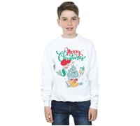 Princess Ariel Merry Christmas Sweatshirt Disney White 3-4 Years
