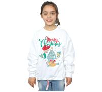 Princess Ariel Merry Christmas Sweatshirt Disney White 5-6 Years