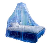 Princess Bed Canopy Drapes - Double Layer Sheer Mesh Tent, Lace Mosquito Netting for Girls' Beds, Round Dome Canopy Shield, Stylish Bed Protection & Decoration