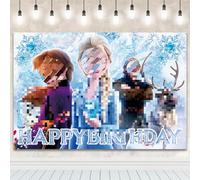 Princess Birthday Party Backdrop, Anime Photography Backdrop Photo, Cartoon Theme backdrop, Happy Birthday Party Decorations Photography Banner for Kids Boys Girl 5x3FT