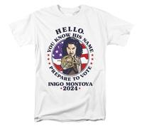 Princess Bride Prepare to Vote Montoya Unisex T Shirt, White, M