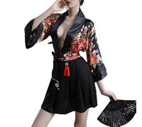 PRINCESS BRIDE Women's Sexy Kimono Lingerie Short Dress Japanese Costume Temptation Pajamas Cosplay (A10)