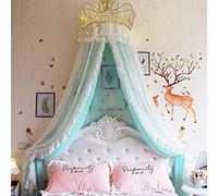 Princess Canopy Bed Curtain for Girls - Round Dome Bed Canopy for Baby Crib & Kids Room Decoration, Creates Magical Castle Atmosphere for Playtime and Relaxation