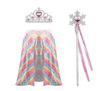 Princess Cape Mermaid Dress Up for Girls Kids Cloak Toys Accessories Carnival Birthday Party Cosplay Costume Gifts