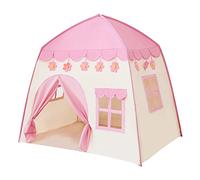 Princess Castle Kids Play Tent 51.18x39.37x51.18 Inch Large Fairy Playhouse Teepee Tent for Children Birthday Gift Girls Light Red
